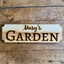 Load image into Gallery viewer, Custom Name Garden Sign - Made in USA with American Cedar - The Celtic Farm