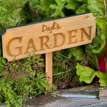 Load image into Gallery viewer, Dad's Garden Sign - Made in USA with American Cedar - The Celtic Farm