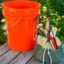 Load image into Gallery viewer, Garden Bucket Bag - Heavy Waxed Canvas - The Celtic Farm