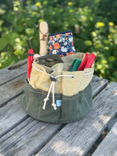 Load image into Gallery viewer, Garden Bucket Bag - Heavy Waxed Canvas - The Celtic Farm