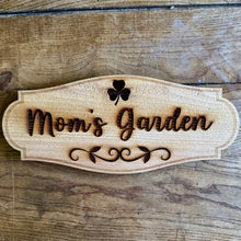 Load image into Gallery viewer, Mom's Garden Sign with Hummingbird - Made in USA with American Cedar - The Celtic Farm