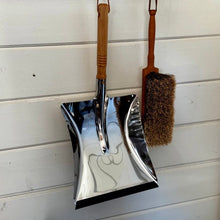 Load image into Gallery viewer, Stainless + Oiled Birch Dustpan and Horsehair Brush Combo - The Celtic Farm