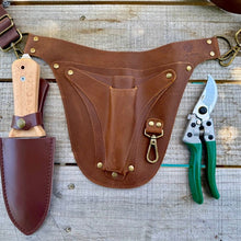 Load image into Gallery viewer, The Ultimate Garden Tool Gift Set – Leather Belt, Precision Pruners &amp; Hori Hori Knife - The Celtic Farm