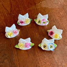 Load image into Gallery viewer, Vintage Coalport Flower Place Card Holders | Bone China - The Celtic Farm