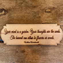 Load image into Gallery viewer, Wordsworth Poetic Garden Quote Sign - Made in USA with American Cedar - The Celtic Farm