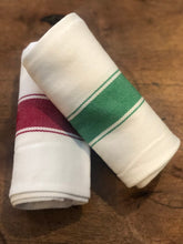 Load image into Gallery viewer, Christmas Striped Cotton Kitchen Red and Green Towel Set (6) - High Weight Cotton Dish Towel Set with Herringbone Weave