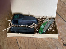 Load image into Gallery viewer, Engraved Gardener's Multi-Tool Gift Box - Tool, Case and Sharpener - The Celtic Farm
