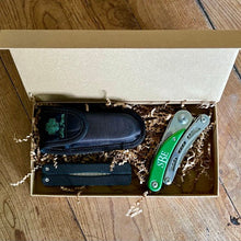 Load image into Gallery viewer, Engraved Gardener's Multi-Tool Gift Box - Tool, Case and Sharpener - The Celtic Farm