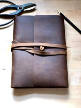 Load image into Gallery viewer, Leather Garden Journal and Diary - A Notebook for Garden Thoughts, Planning and Design - The Celtic Farm
