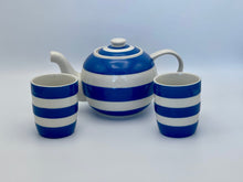Load image into Gallery viewer, Mother's Day Tea Set - Cornishware - Betty Teapot and Two Mugs - The Celtic Farm