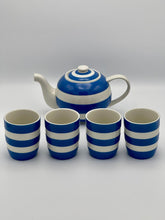 Load image into Gallery viewer, Mother's Day Tea Set - Cornishware - Betty Teapot and Two Mugs - The Celtic Farm