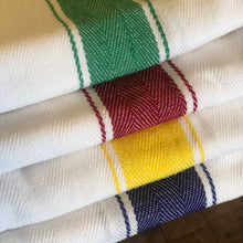 Load image into Gallery viewer, Striped Cotton Kitchen Towel Set (3) - High Weight Cotton Dish Towel Set with Herringbone Weave - The Celtic Farm