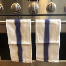 Load image into Gallery viewer, Striped Cotton Kitchen Towel Set (3) - High Weight Cotton Dish Towel Set with Herringbone Weave - The Celtic Farm