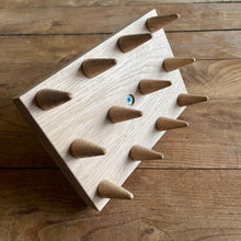 Load image into Gallery viewer, Wood Dibbler for Seed Trays &amp; Beds- Multiple Seed Hole Maker - The Celtic Farm