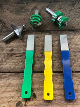 Load image into Gallery viewer, Woodworking Tool Sharpener Set - Diamond Hone Sharpening Paddles for Drill Bits, Router Bits, Chisels and Blades - The Celtic Farm
